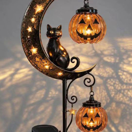 Pumpkin Lantern Halloween - Halloween Black Cat & Pumpkin Moon