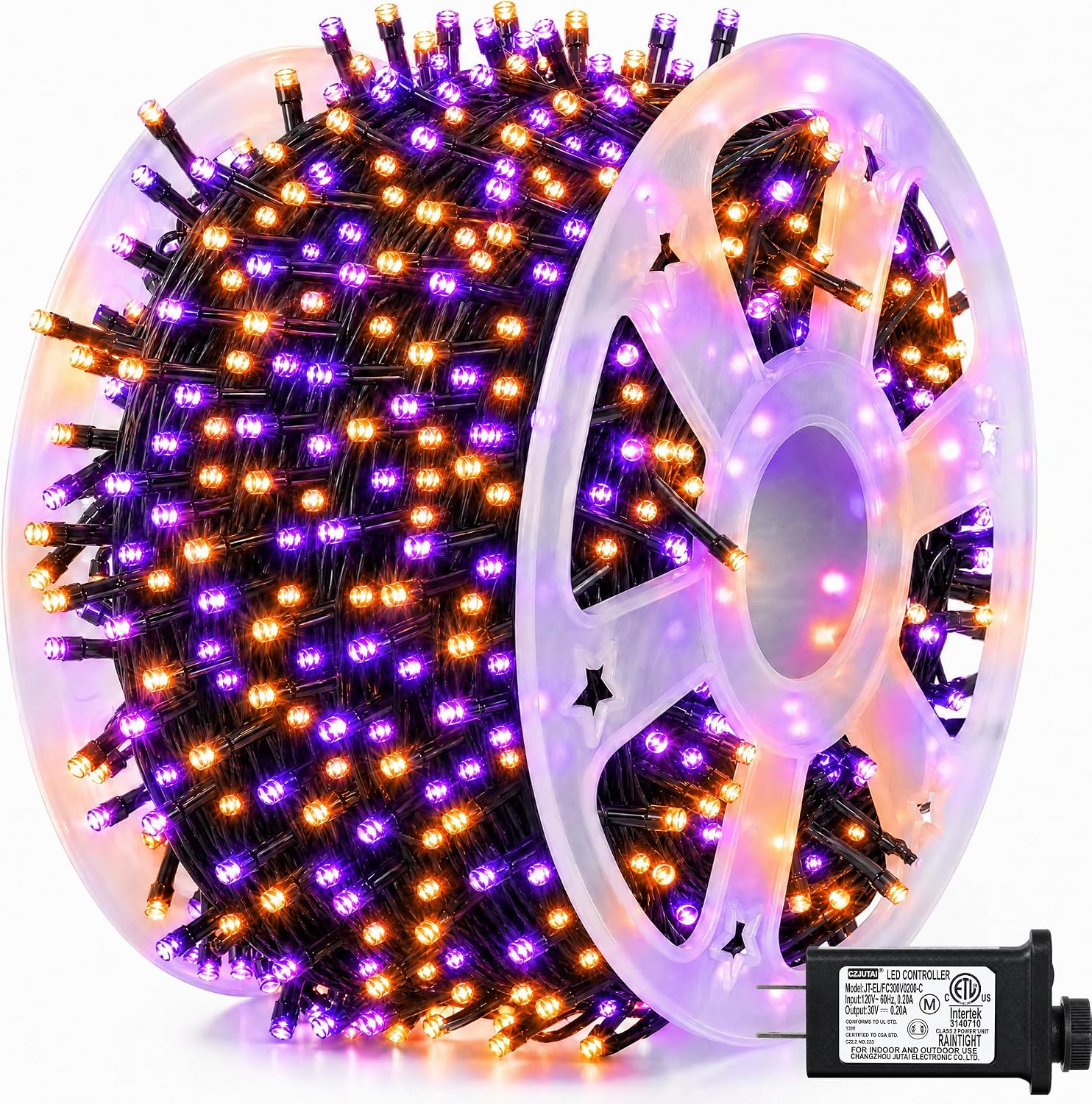 Halloween Led String Lights Orange - Dazzle Bright 164 FT 500 LED