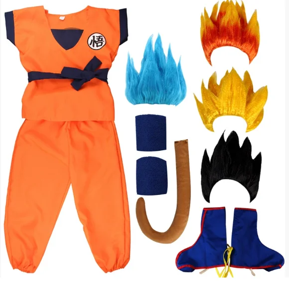 Halloween Costume Kids - Halloween Adult Kids Suits Son Goku