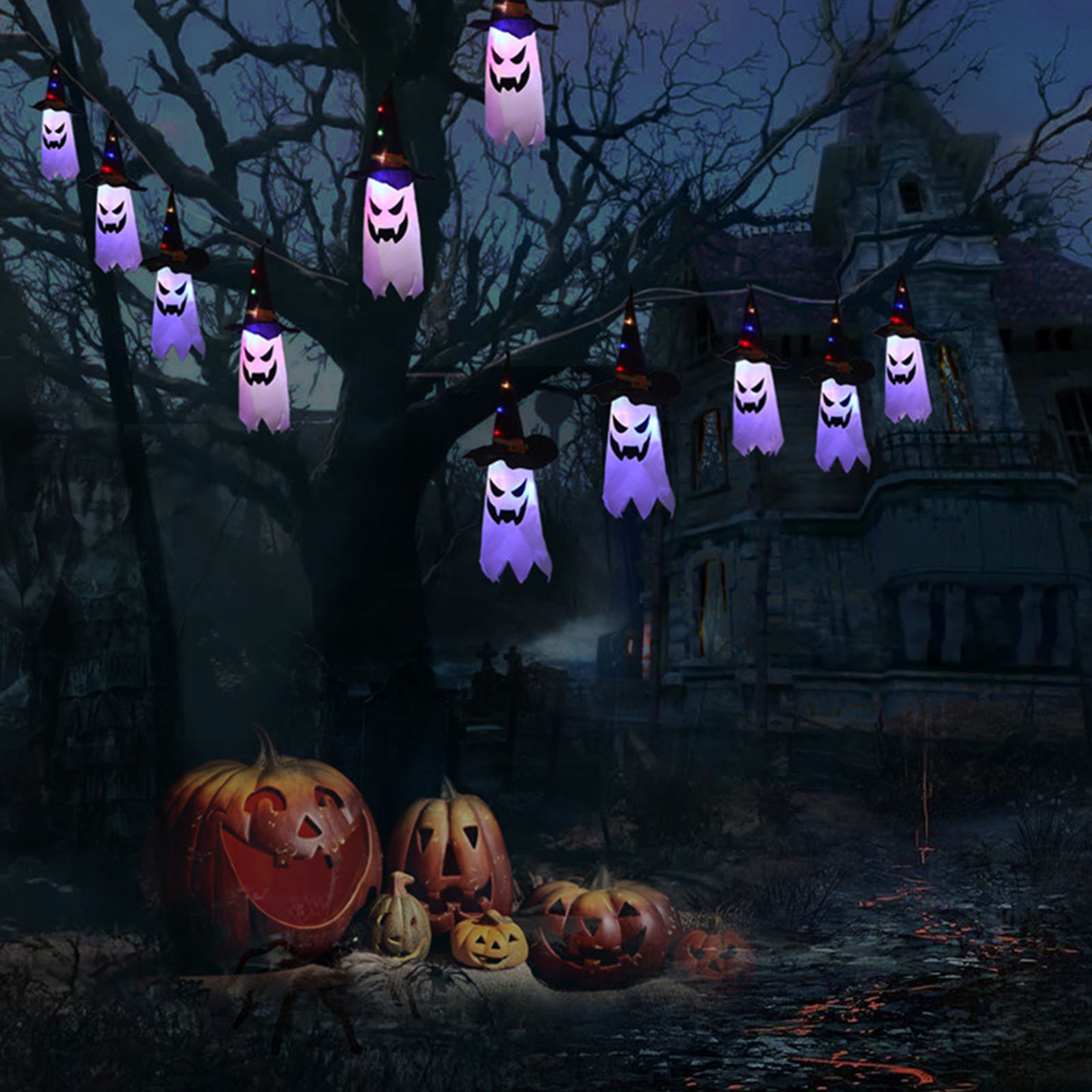 Halloween Decorative Lights Ha - đánh giá và giá Halloween Led String Lights Orange