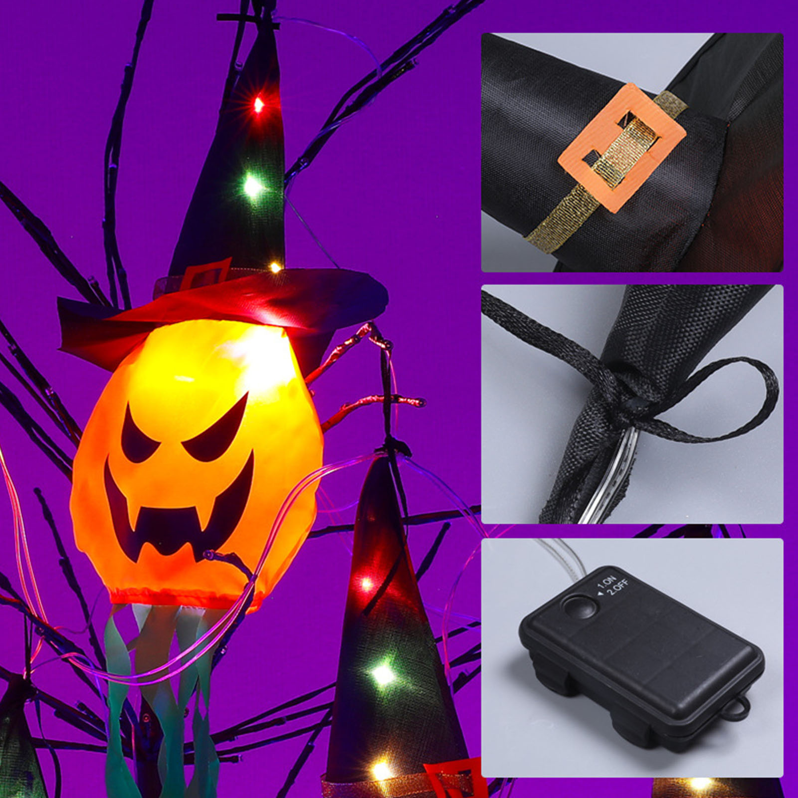 Halloween Decorative Lights Ha - đánh giá và giá Halloween Led String Lights Orange