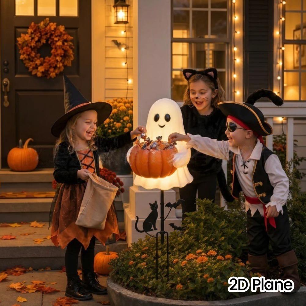 Halloween Ghost Candy Holder D - đánh giá và giá Halloween Pumpkin Decor Led