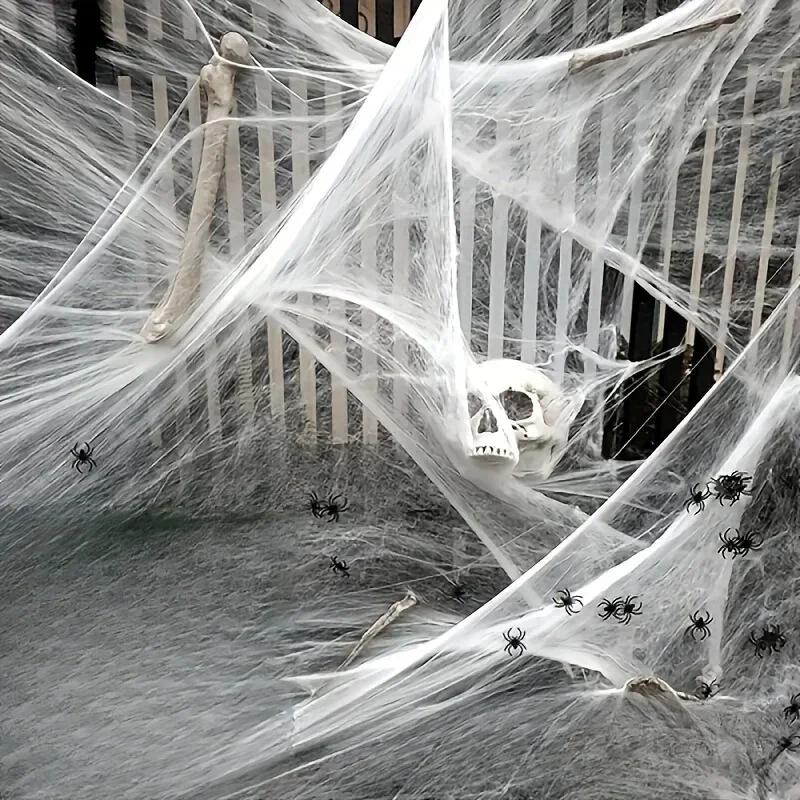 Stretchable Spider Webs With 2 - đánh giá và giá Spider Web Halloween Decoration