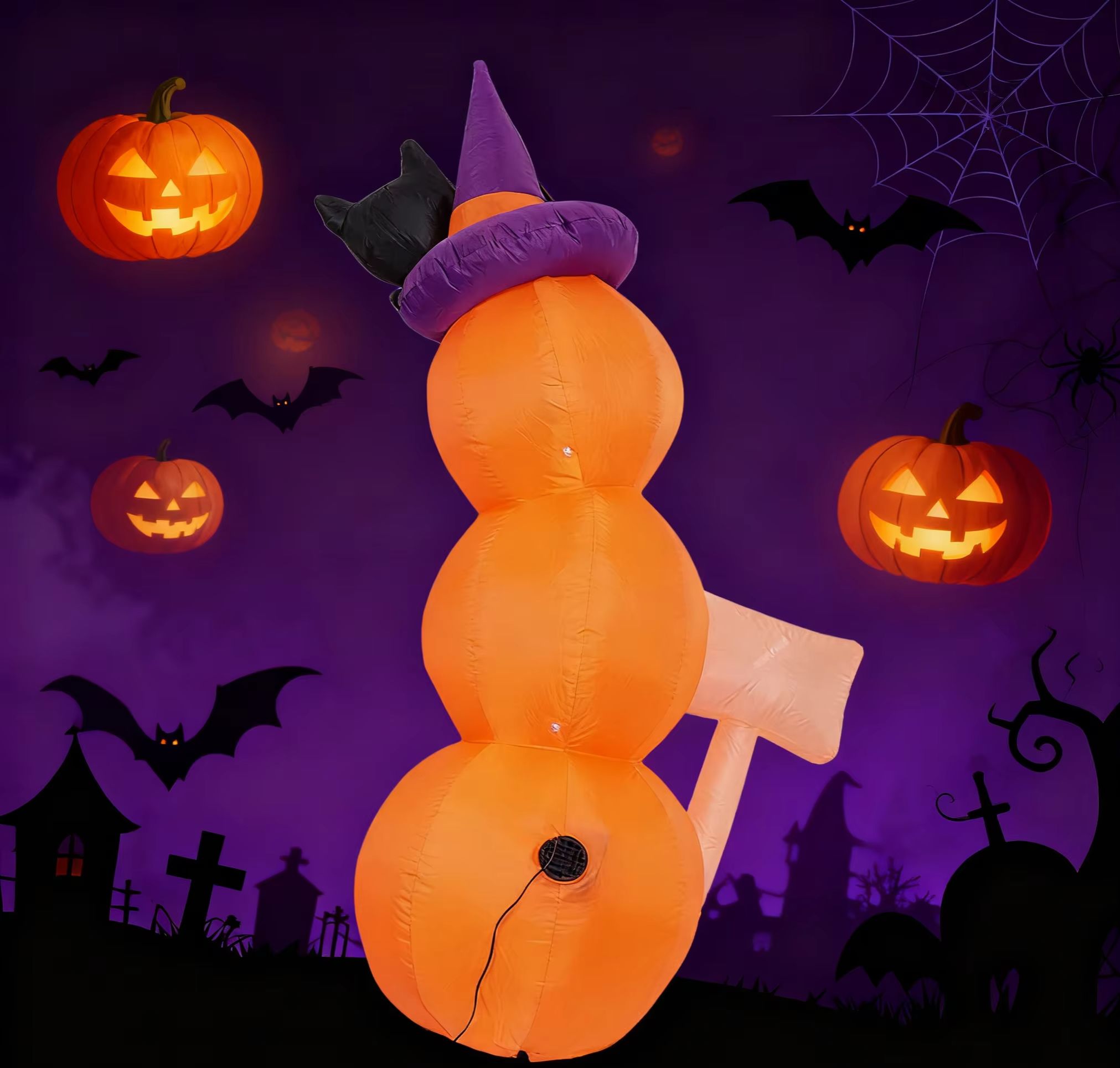 5.2ft / 1.6m Halloween Inflata - đánh giá và giá Halloween Pumpkin Decor Led