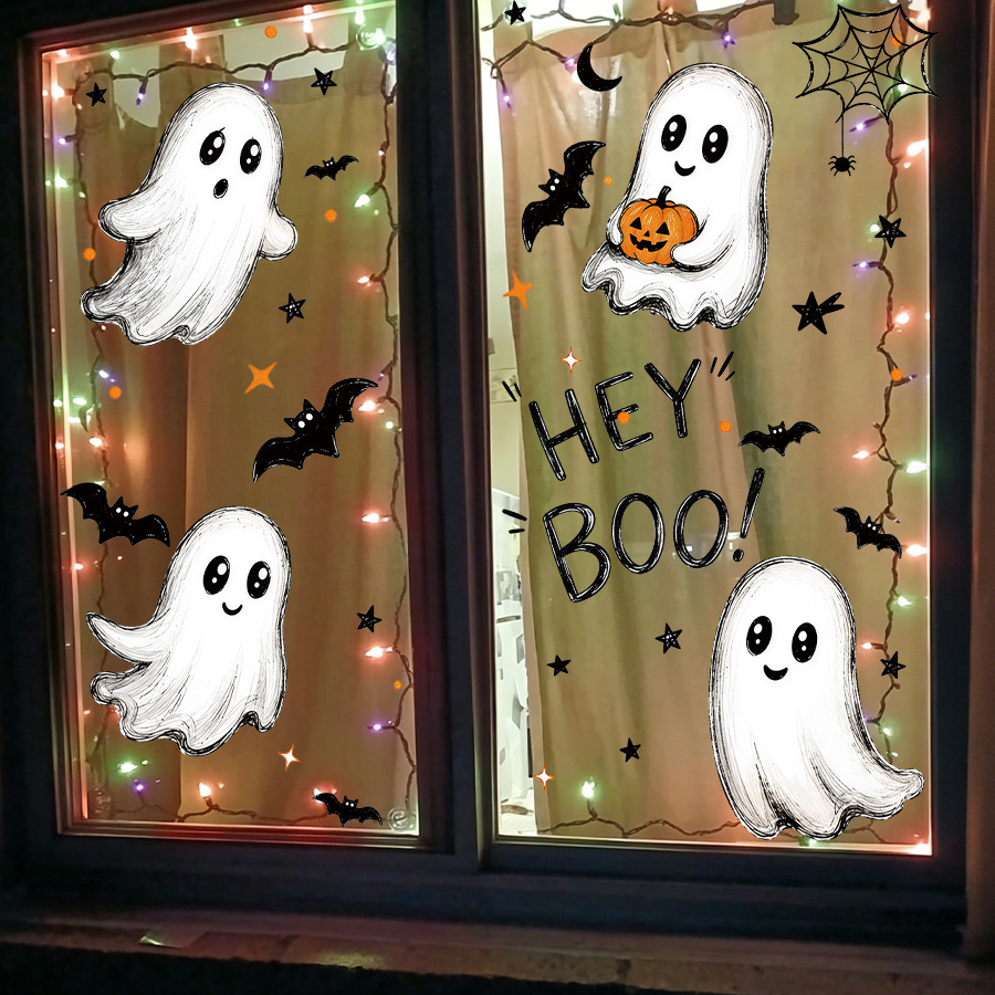 3pcs Halloween Window Decals S - đánh giá và giá Spider Web Halloween Decoration