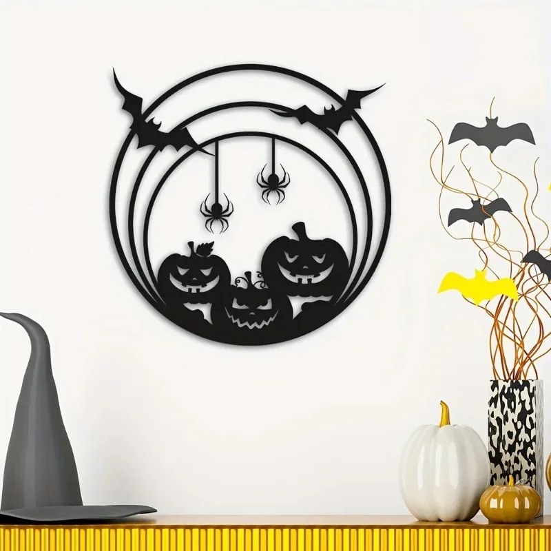 Halloween Metal Wall Art Pumpk - đánh giá và giá Spider Web Halloween Decoration