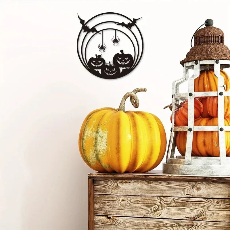 Halloween Metal Wall Art Pumpk - đánh giá và giá Spider Web Halloween Decoration