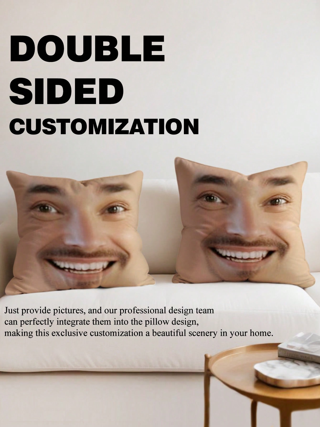 1pc Custom Face Square Pillow  - đánh giá và giá Halloween Party Supplies