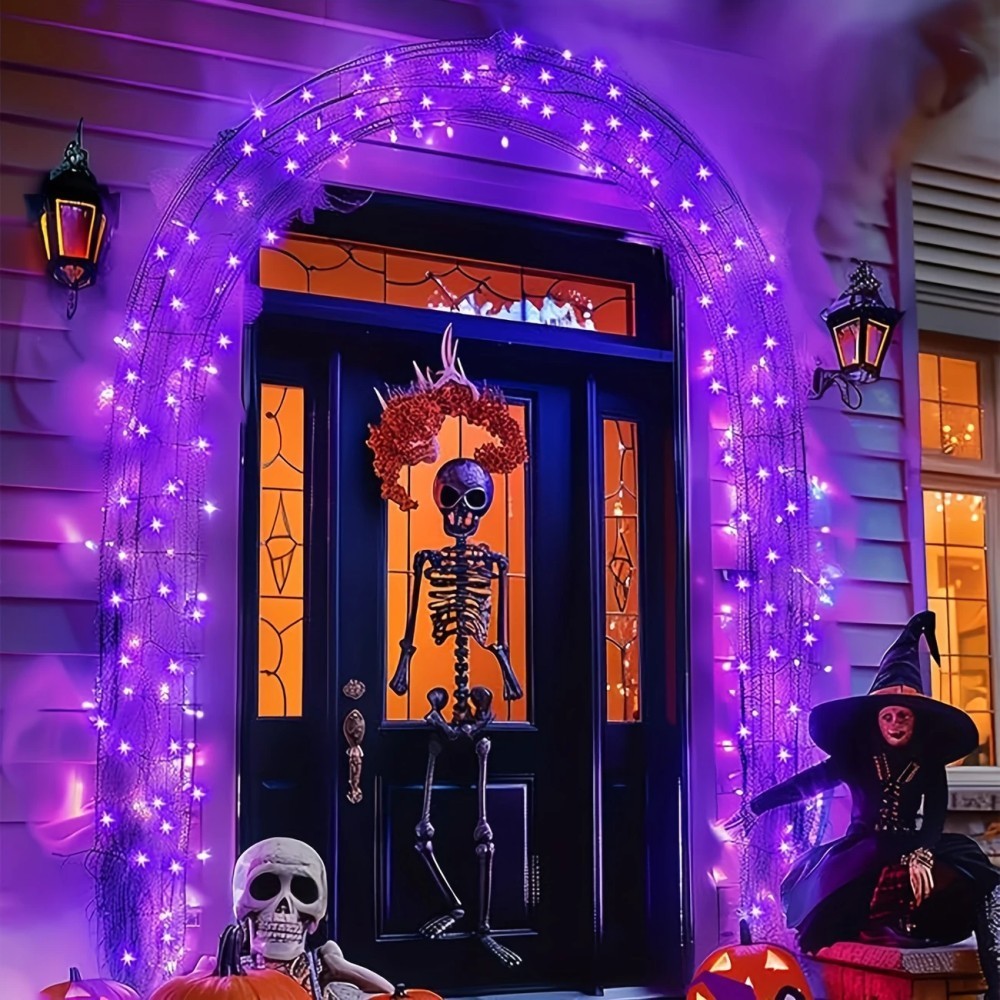 1/2PC12M100LED Halloween Decor - đánh giá và giá Halloween Led String Lights Orange