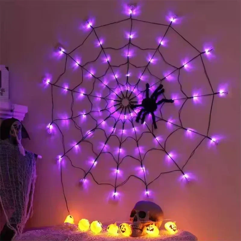 1-4PCS Halloween Spider Web LE - đánh giá và giá Halloween Led String Lights Orange