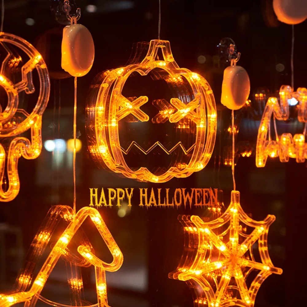 Halloween LED String Lights Pu - đánh giá và giá Halloween Pumpkin Decor Led