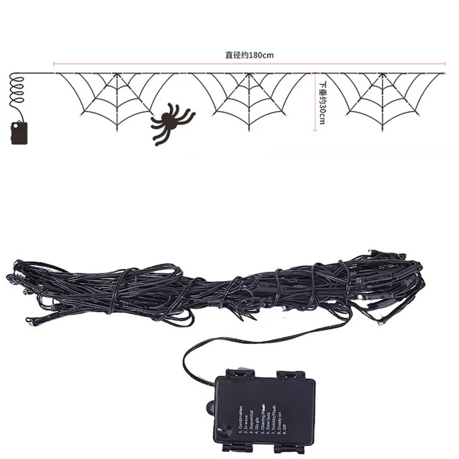 Halloween Spider Web String Li - đánh giá và giá Halloween Led String Lights Orange