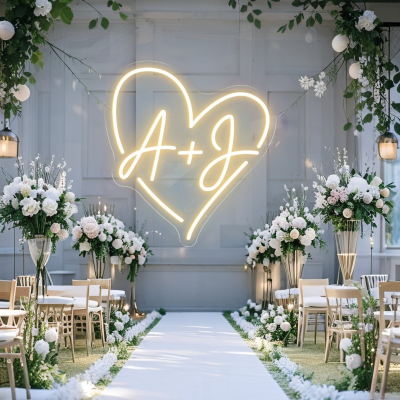 Custom Initials Heart LED Neon - đánh giá và giá Halloween Party Supplies