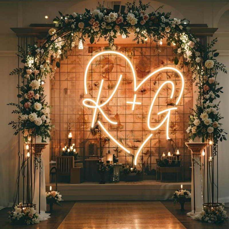 Custom Initials Heart LED Neon - đánh giá và giá Halloween Party Supplies