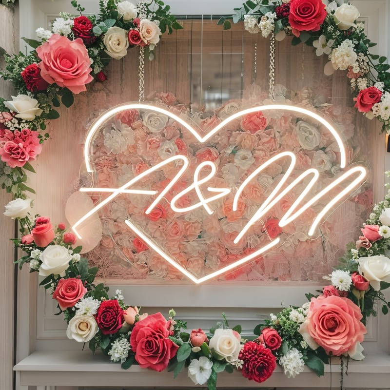 Custom Initials Heart LED Neon - đánh giá và giá Halloween Party Supplies