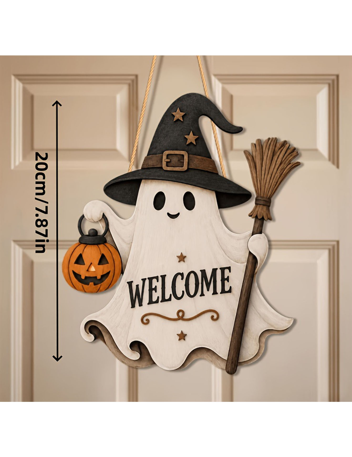 2D flat single-sided ghost doo - đánh giá và giá Pumpkin Lantern Halloween