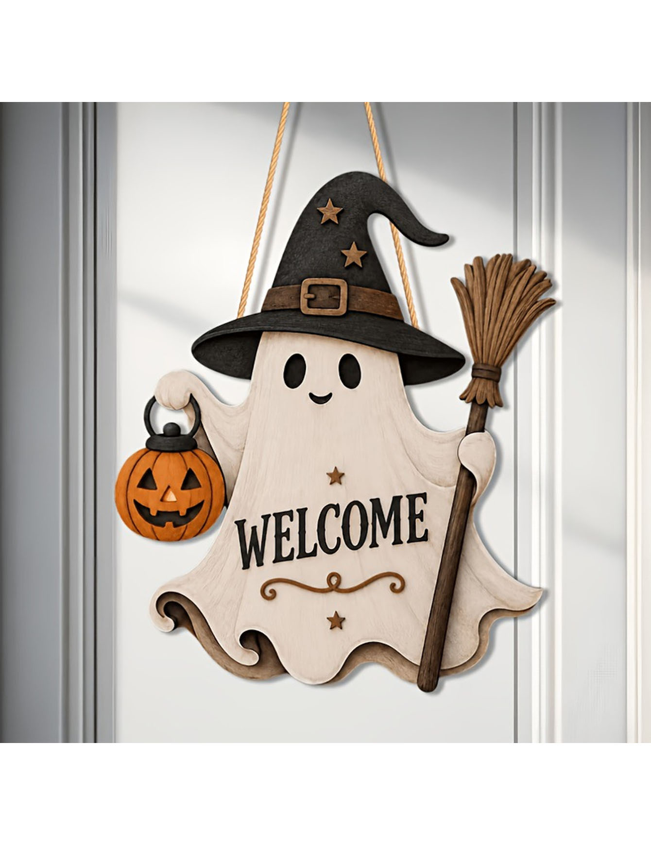 2D flat single-sided ghost doo - đánh giá và giá Pumpkin Lantern Halloween