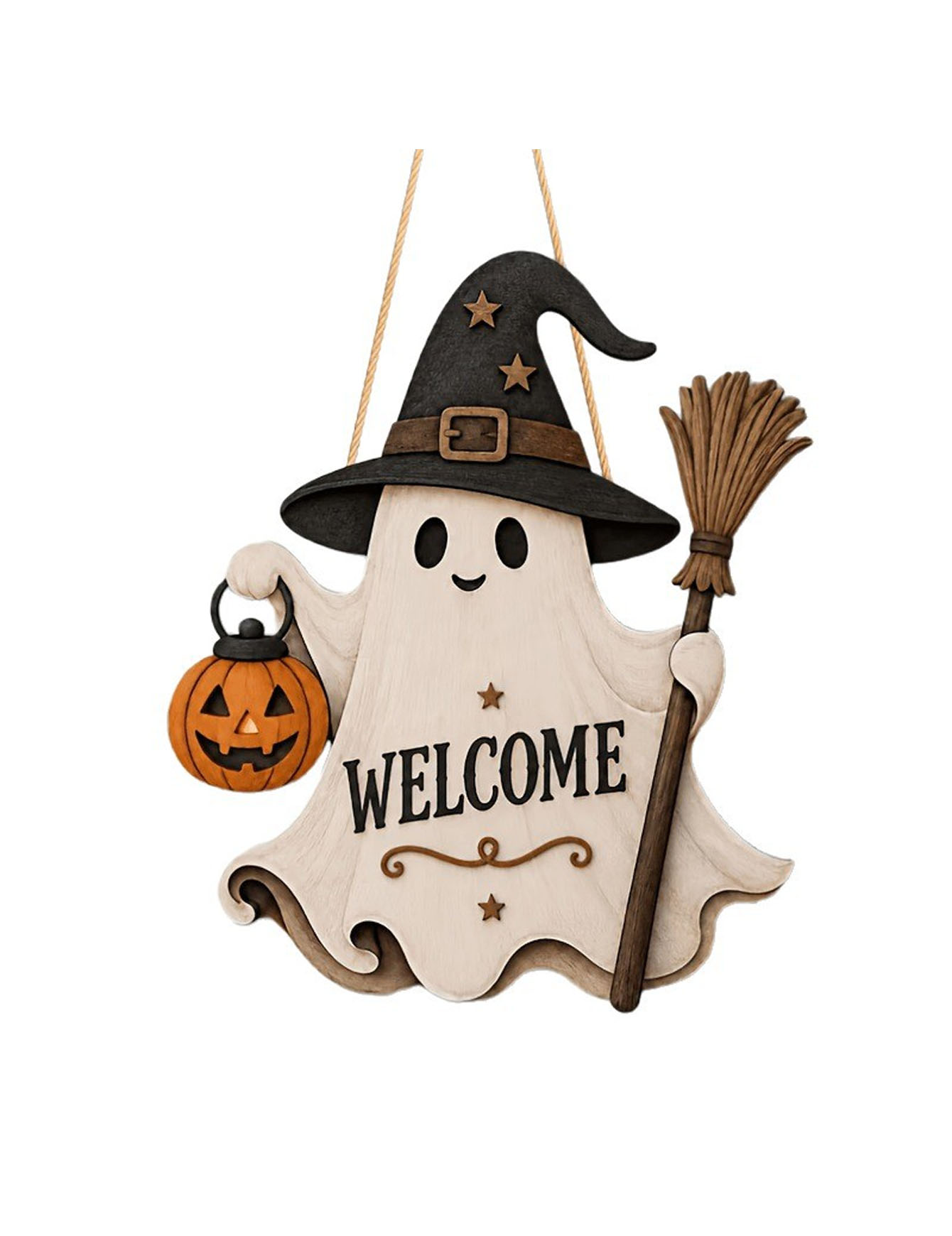 2D flat single-sided ghost doo - đánh giá và giá Pumpkin Lantern Halloween
