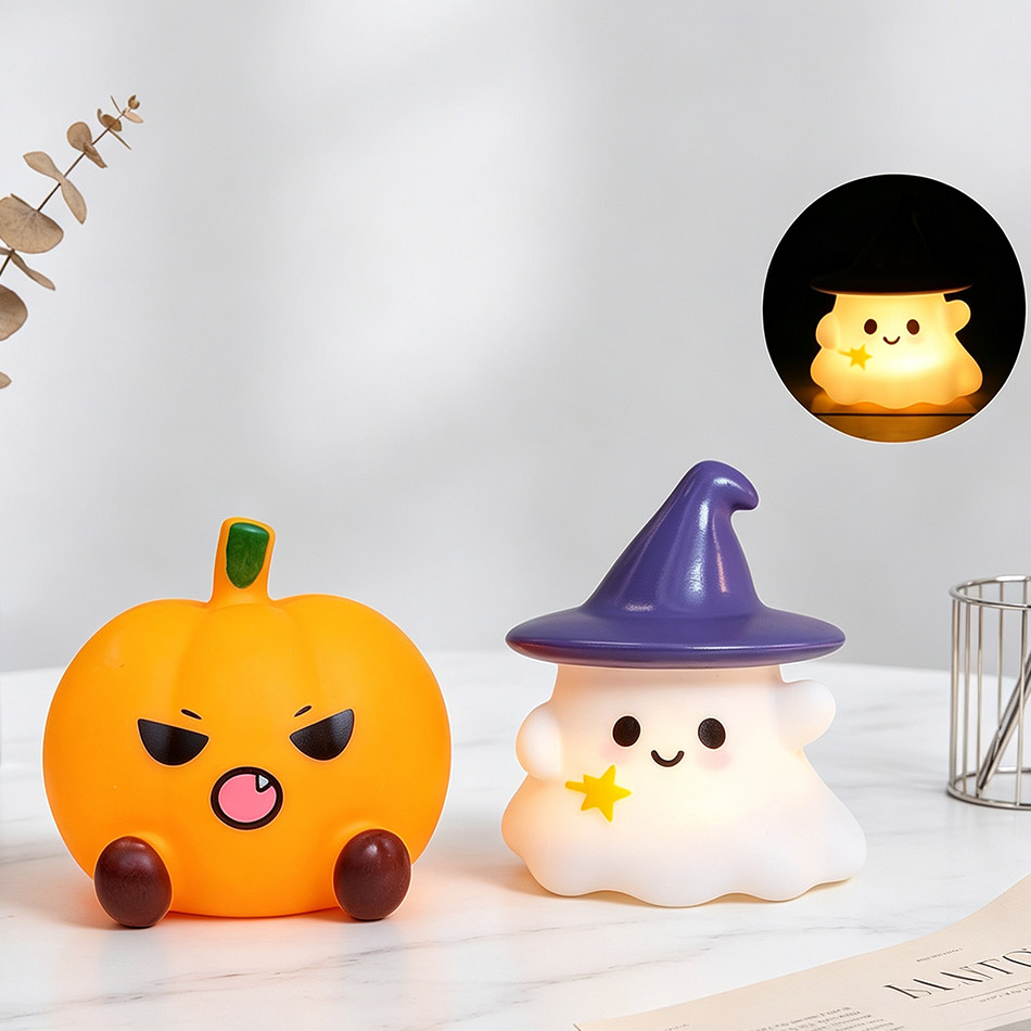 Kawaii Witch Ghost Pumpkin Sil - đánh giá và giá Halloween Pumpkin Decor Led