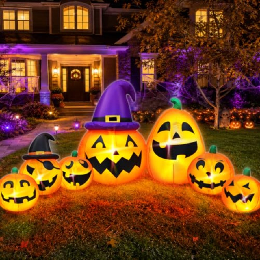 Outdoor Halloween inflatable p - đánh giá và giá Halloween Pumpkin Decor Led