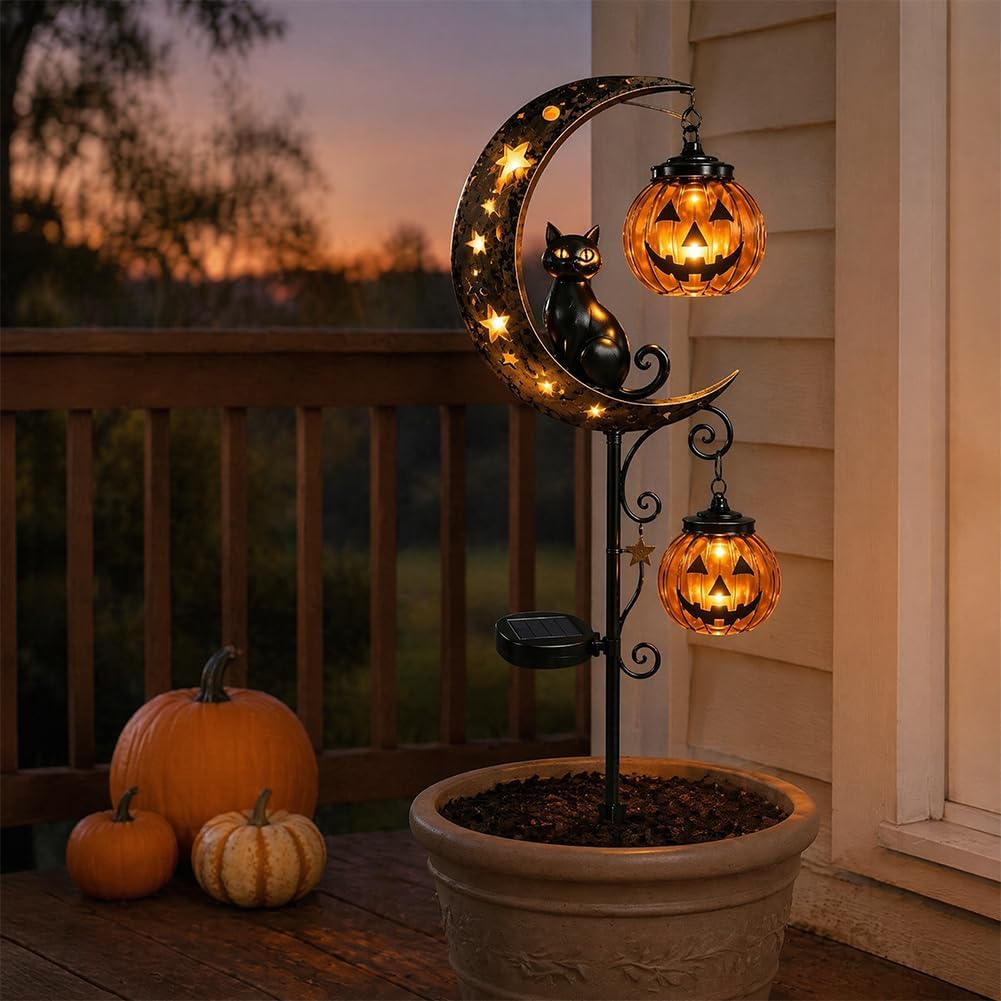 Solar Halloween Black Cat Pump - đánh giá và giá Pumpkin Lantern Halloween