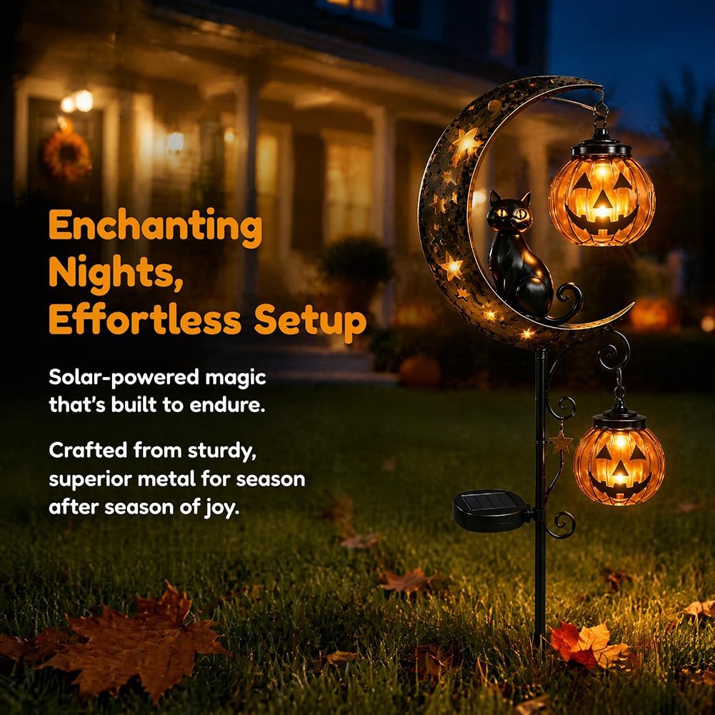 Solar Halloween Black Cat Pump - đánh giá và giá Pumpkin Lantern Halloween