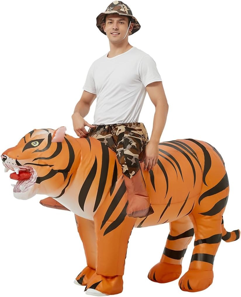 Inflatable Tiger Costume for A - đánh giá và giá Halloween Costume Adult
