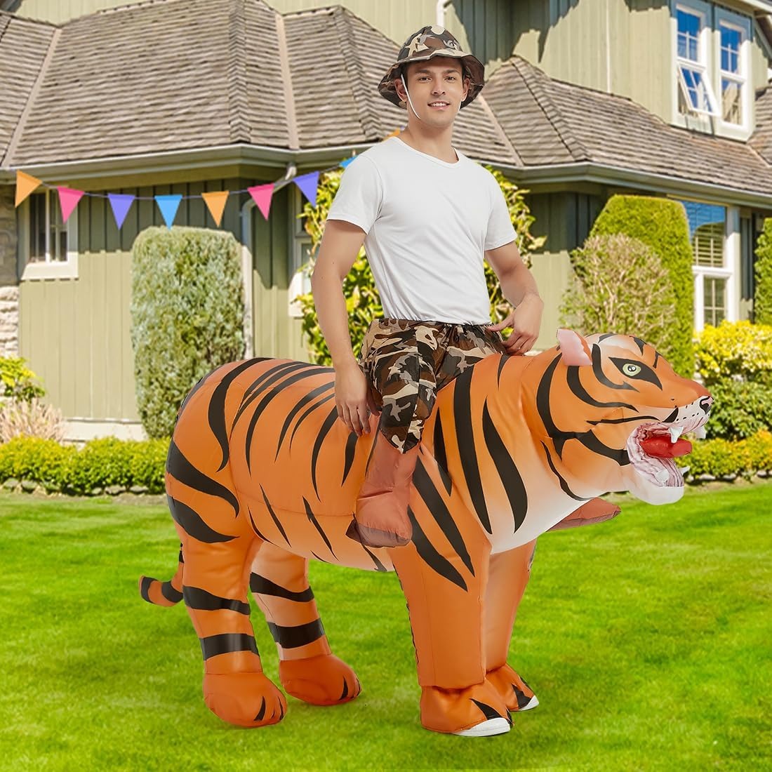 Inflatable Tiger Costume for A - đánh giá và giá Halloween Costume Adult