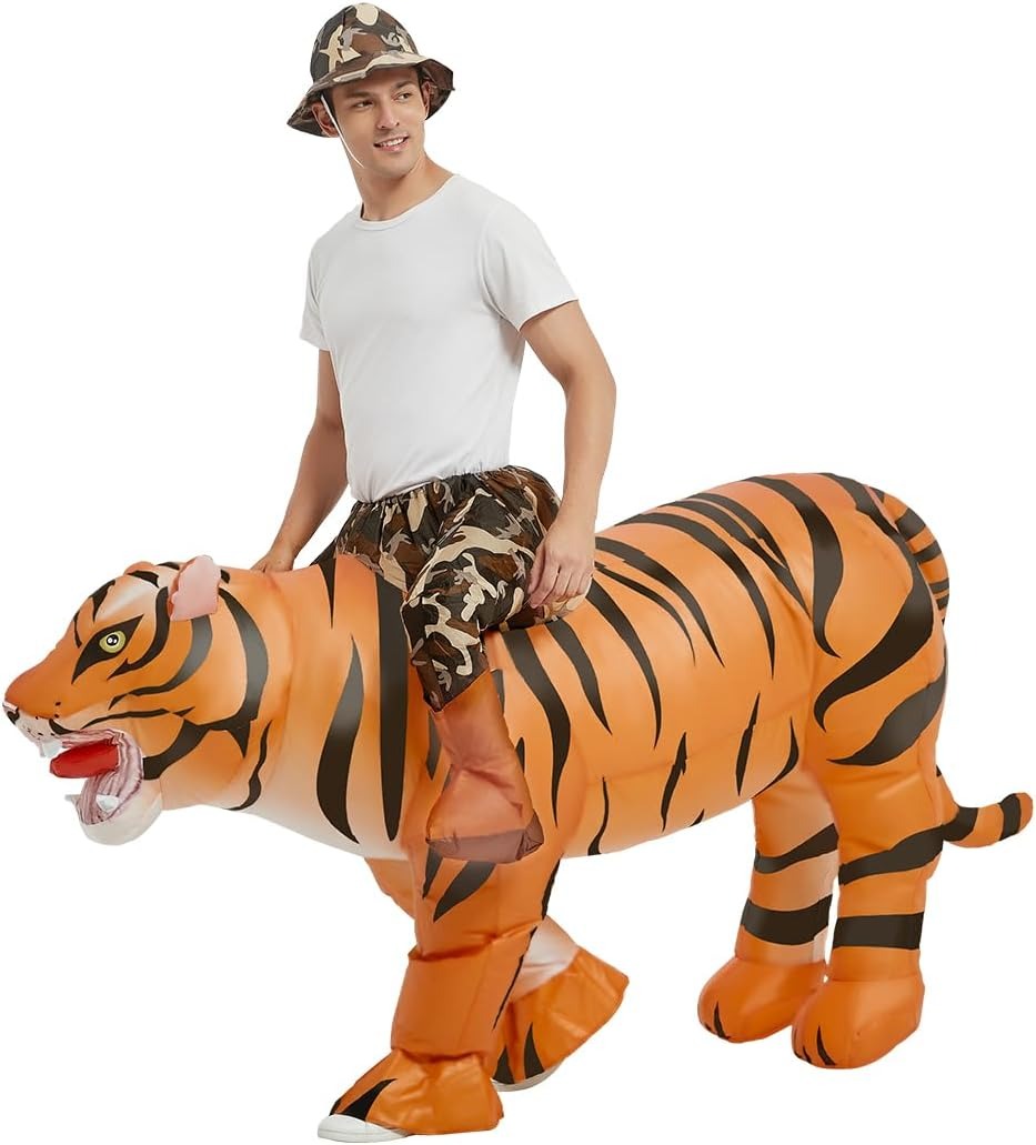 Inflatable Tiger Costume for A - đánh giá và giá Halloween Costume Adult
