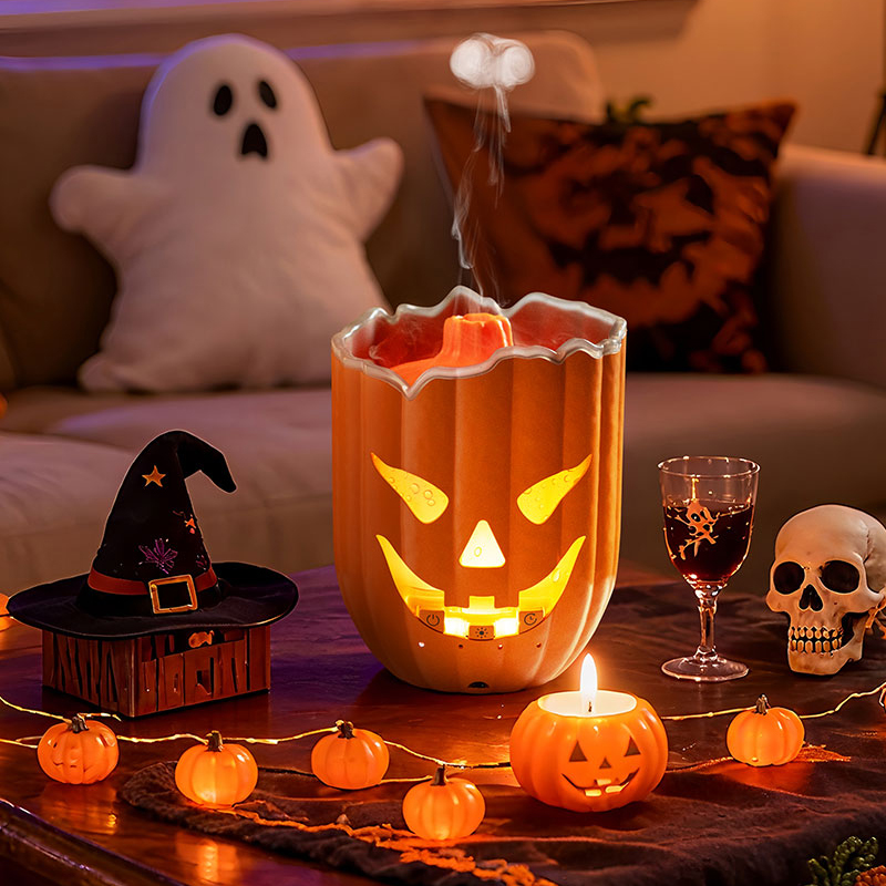 Pumpkin Air Humidifier, 7 Colo - đánh giá và giá Halloween Pumpkin Decor Led