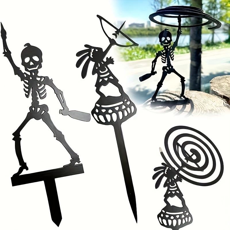 2D 1pc  Metal Portable Skeleto - đánh giá và giá Halloween Skeleton Decoration