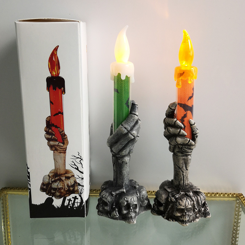 Halloween LED Candle Skeleton  - đánh giá và giá Halloween Pumpkin Decor Led