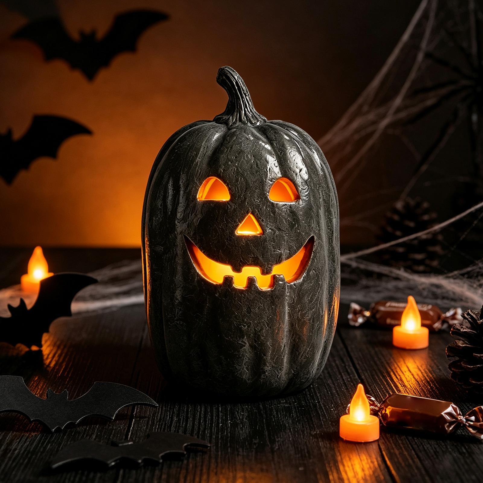 Halloween Pumpkin Decor Resin  - đánh giá và giá Pumpkin Lantern Halloween